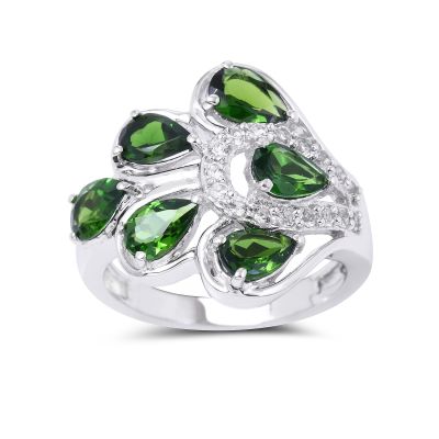 Chrome-Diopside Ring