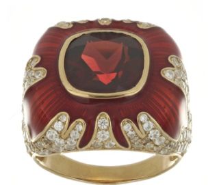 Garnet Enamel Ring dignis