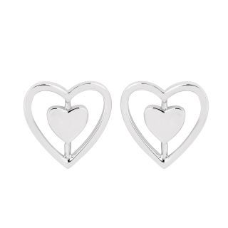 Open Heart Stud Earrings dignis